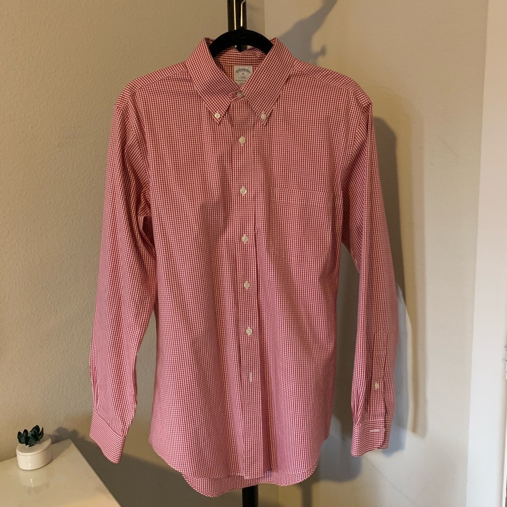 Brooks Brothers Gingham Long Sleeve Shirt - Red